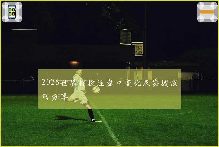 2026世界杯投注盘口变化及实战技巧分享